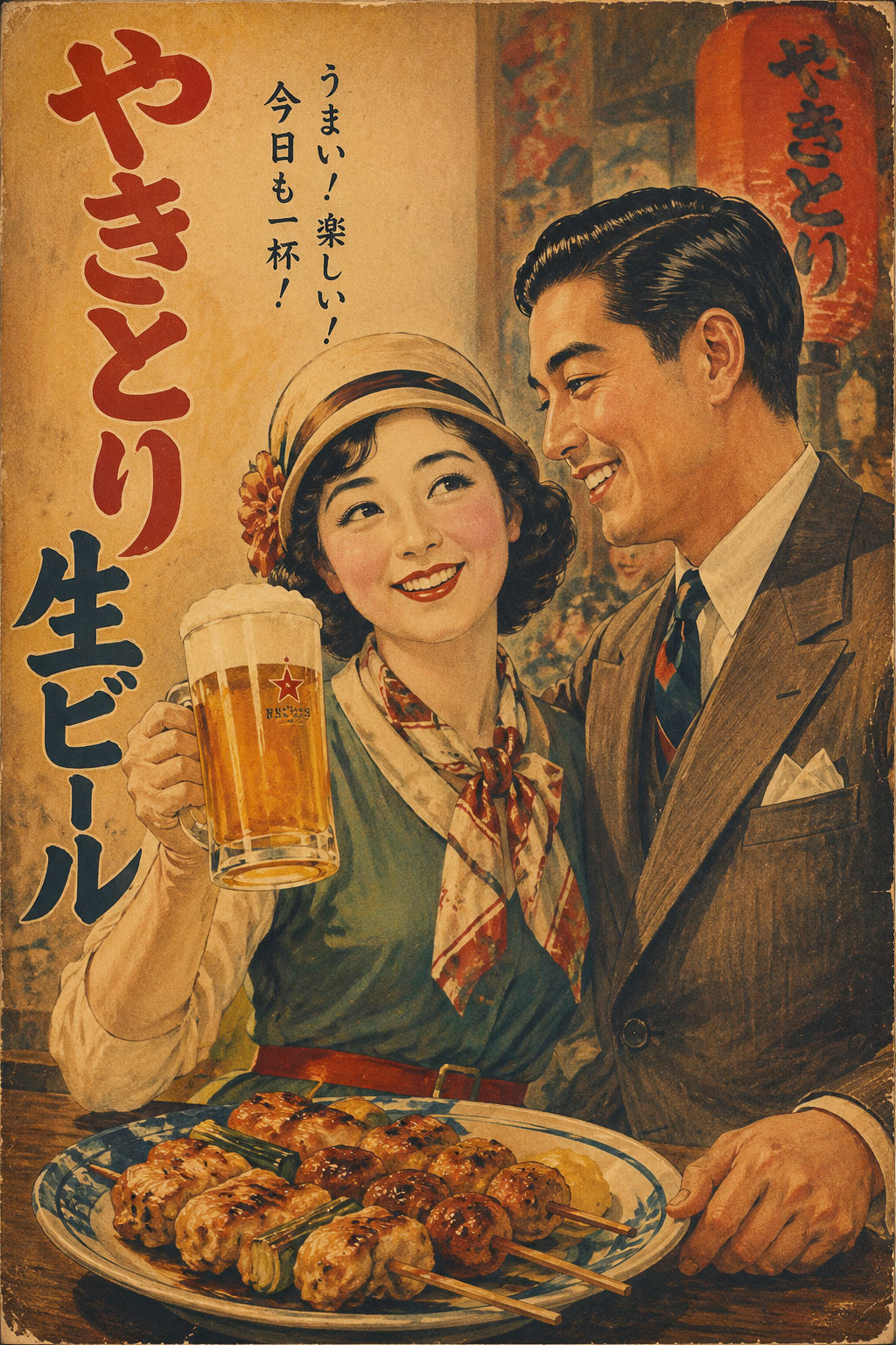 焼き鳥と生ビールが美味い、昭和レトロの蒲生駅前蒲生第一酒場