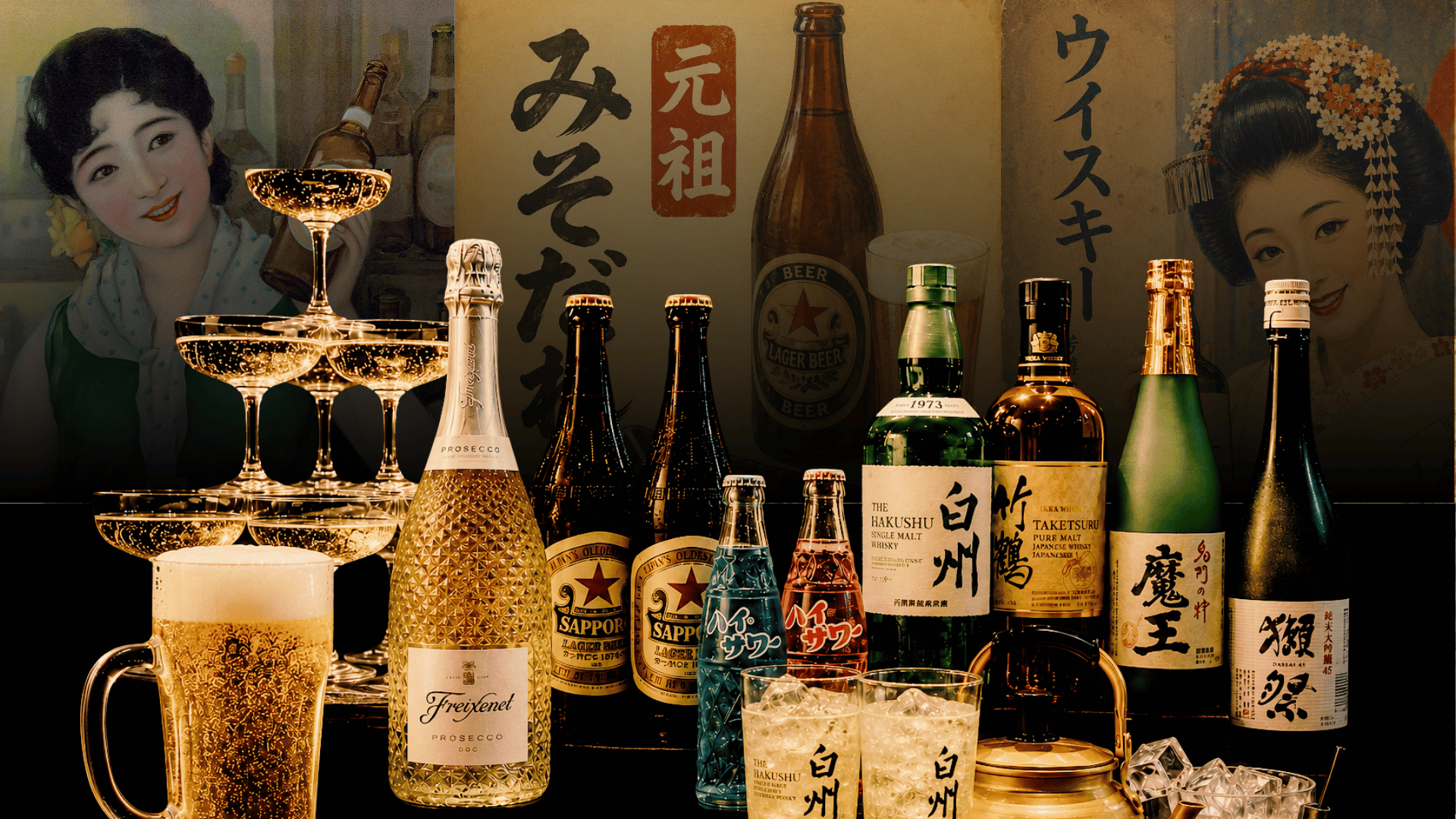 蒲生第一酒場のお酒各種